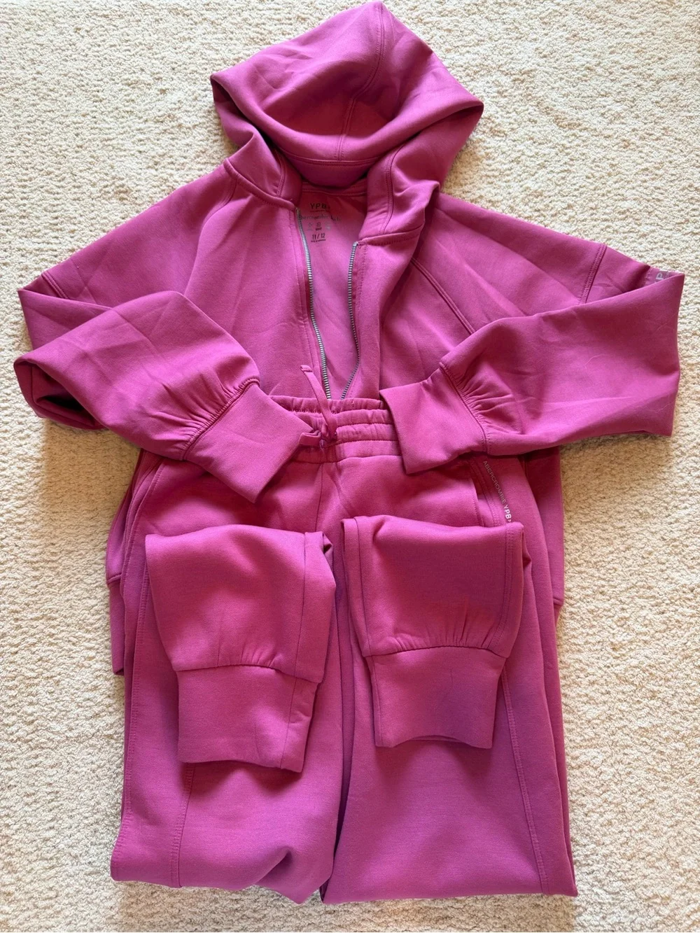 abercrombie kids Magenta Hooded Zip-Up & Jogger Set